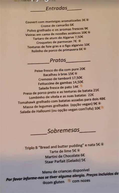 staar restaurante menu|STAAR, Albufeira